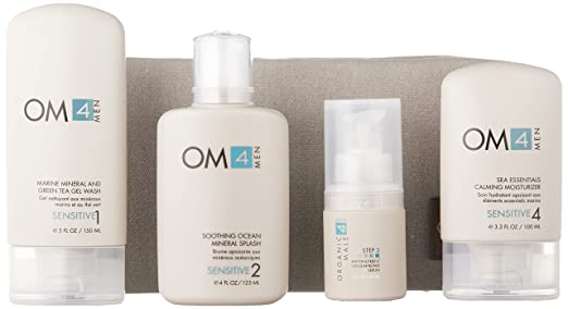 Organic Male OM4 Sensitive 4-Step RegiMEN & Travel Bag